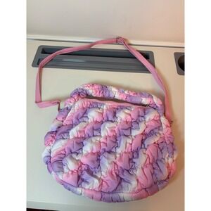 Miss Gwen's OMG Puffer Bag Girls Small Tie Dye Pink Purple Quilted Crossbody